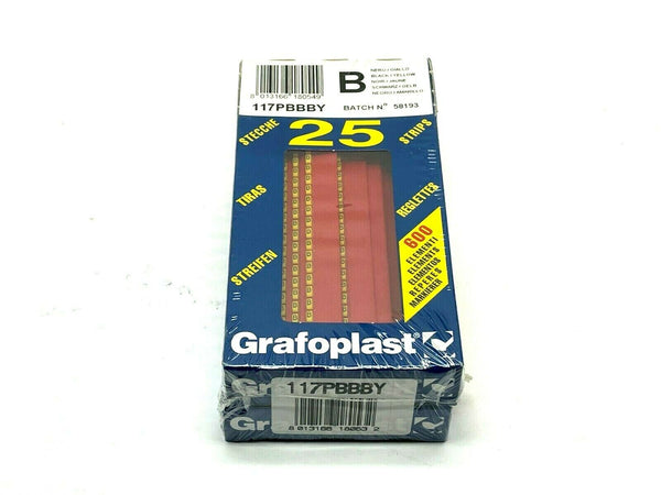 Grafoplast 117PBBBY Wiremarker Strips LOT OF 50 - Maverick Industrial Sales