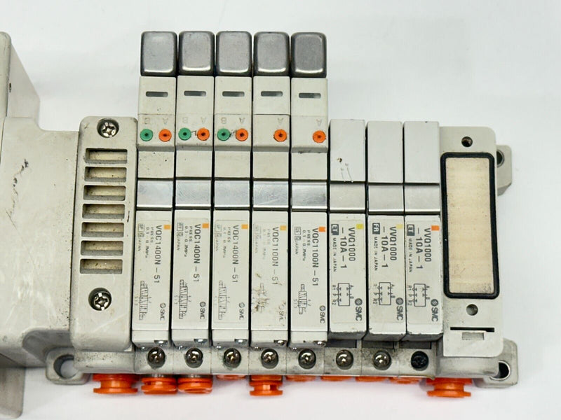 SMC VV5QC11-08N35D60-S Base Mounted Pneumatic Manifold 8-Station - Maverick Industrial Sales