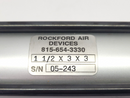 Rockford Air Devices 05-243 Pneumatic Cylinder 1-1/2X3X3 - Maverick Industrial Sales