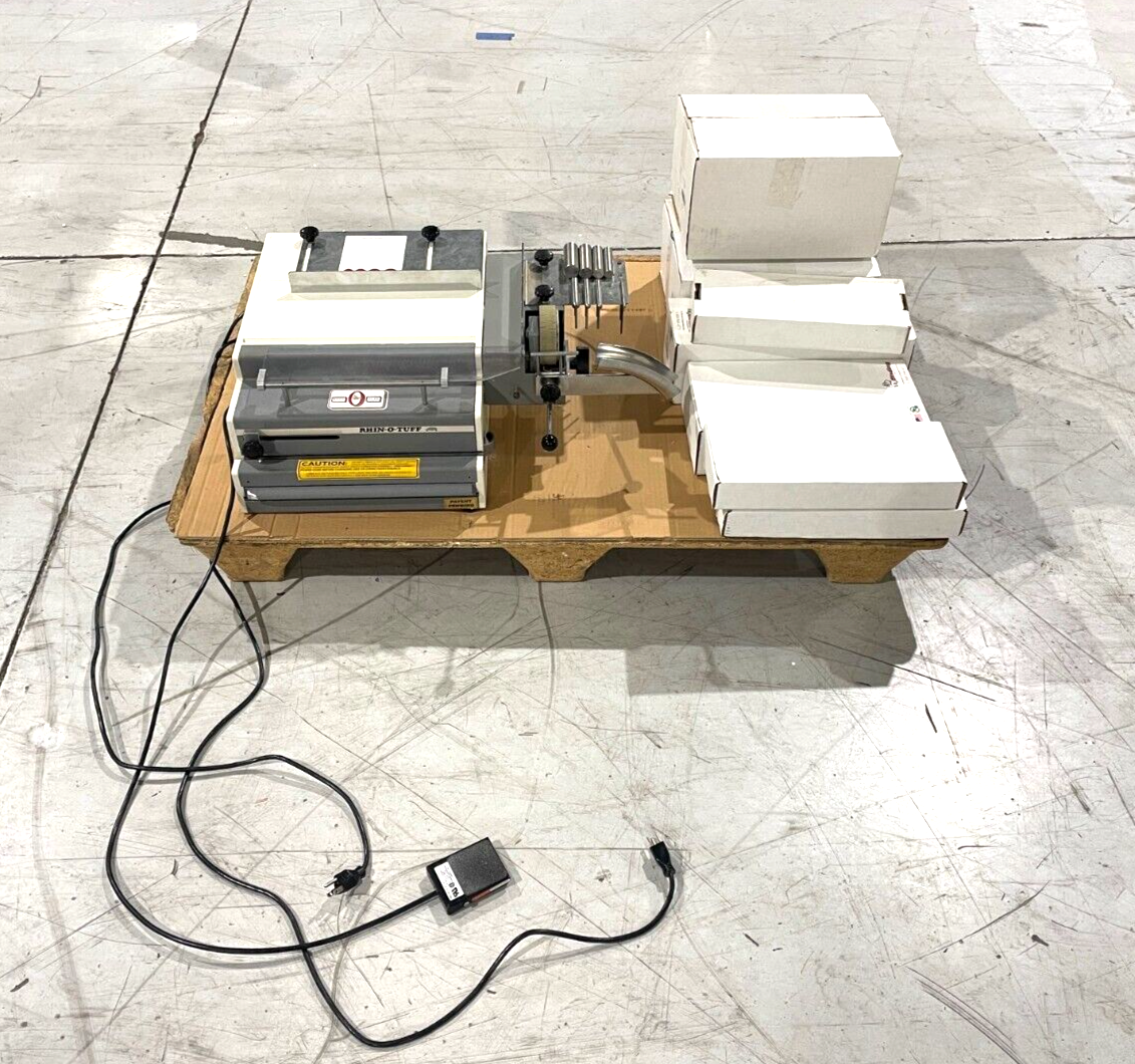 Rhin-O-Tuff Binding Machine, PMP 1000 XDC, PMC 3300, Foot Pedal, Spiral Binder - Maverick Industrial Sales