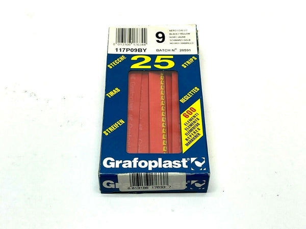 Grafoplast 117P09BY Wiremarker Strips PKG OF 25 - Maverick Industrial Sales