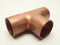 Wrot Copper Tee Fitting 1-1/8" x 1-1/8" x 1-1/8" OD 1" Inch Nominal CxCxC - Maverick Industrial Sales