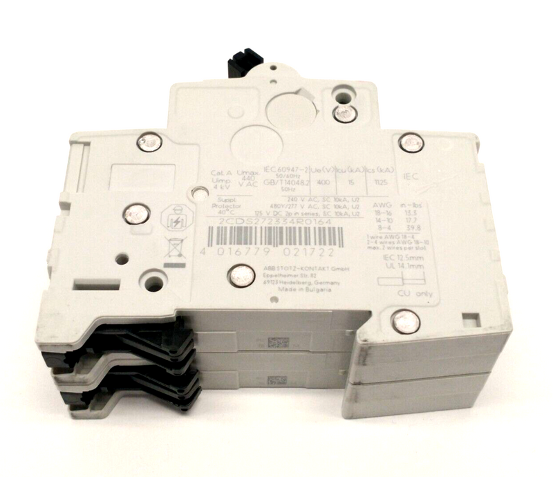 ABB ST202M-C16 Miniature Circuit Breaker 2-Pole 16A 2CDS272334R0164 - Maverick Industrial Sales