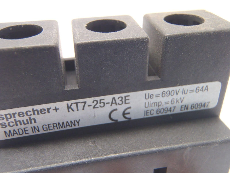 Sprecher+Schuh KT7-25-A3E BusBar Jumper Terminal Block - Maverick Industrial Sales