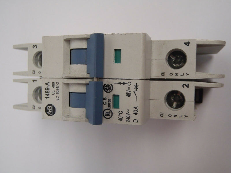 Allen Bradley Circuit Breaker 1489-A2D400 Ser. A 2 Pole Unit 240V - Maverick Industrial Sales