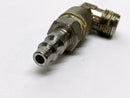 Camozzi 1/4” NPT Male Thread Right Angle Connector To Quick Connect Plug - Maverick Industrial Sales