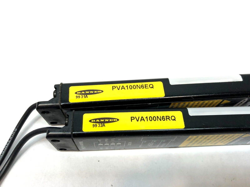 Banner PVA100N6EQ Emitter PVA100N6RQ Receiver, Through Beam Sensor Set - Maverick Industrial Sales