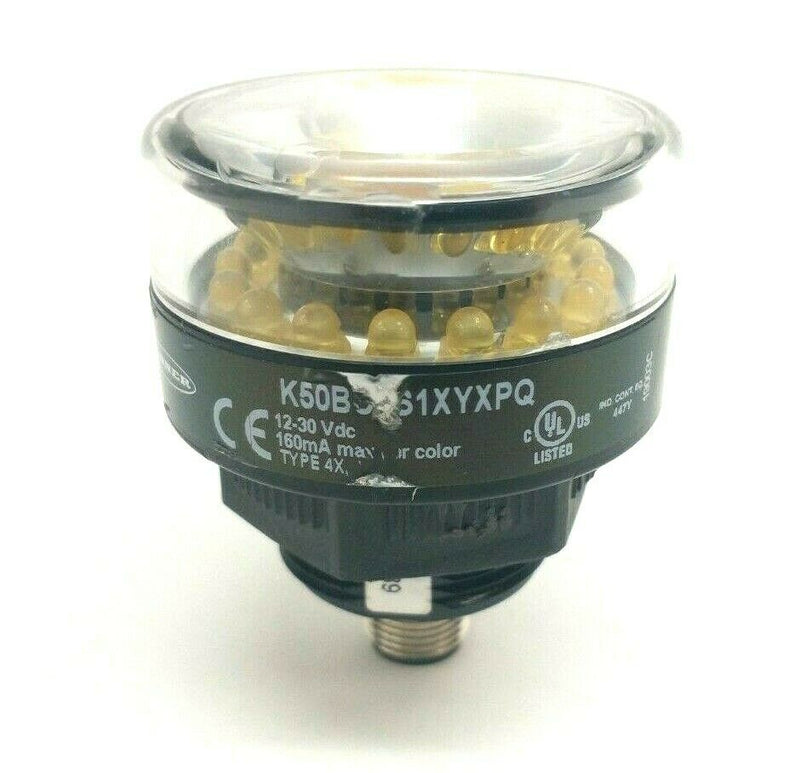 Banner K50BCLS1XYXPQ EZ-LIGHT Yellow Double Strobe Beacon Indicator 12-30V DC - Maverick Industrial Sales