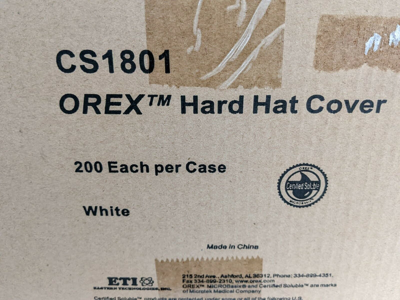 OREX CS1801 Hard Hat Cover White BOX OF 200 - Maverick Industrial Sales