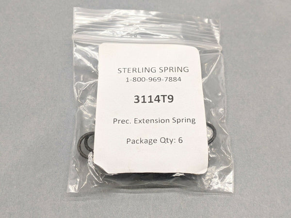 Sterling Springs 3114T9 Extension Springs 1.375" Length 0.5" OD PKG OF 6 - Maverick Industrial Sales