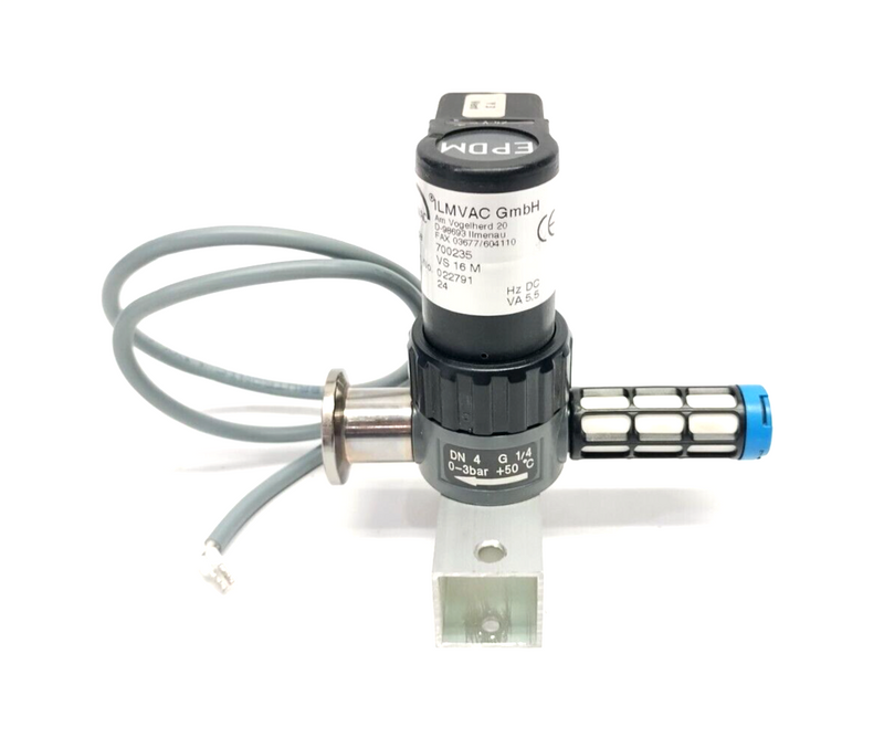 ILMVAC 700235 Electromagnetic Vacuum Through Valve VS 16 M 24VDC 5.5VA DN4 G 1/4 - Maverick Industrial Sales