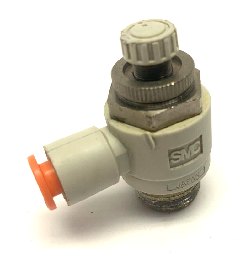 SMC AS3201FG-N03-07-J Speed/Flow Control Valve 1/4" Tube 3/8" Thread Round Meter - Maverick Industrial Sales