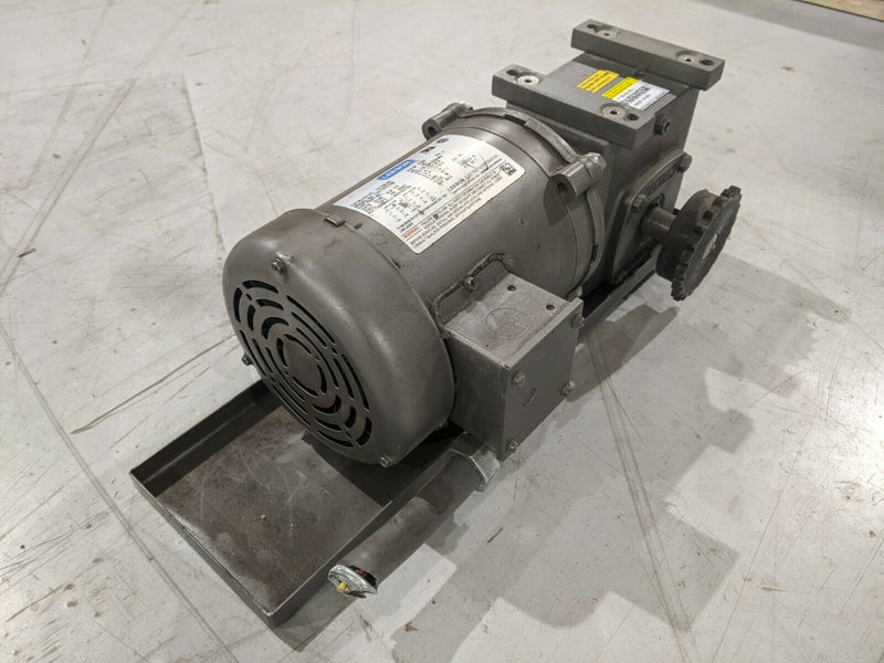 Leeson 101769.00 Electric Motor w/ Boston Gear F718B-40KB5-J Speed Reducer - Maverick Industrial Sales