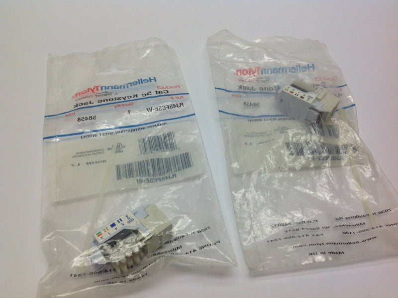 Hellermann Tyton RJ45FC5E-W Cat 5e Keystone Lot of 2 - Maverick Industrial Sales