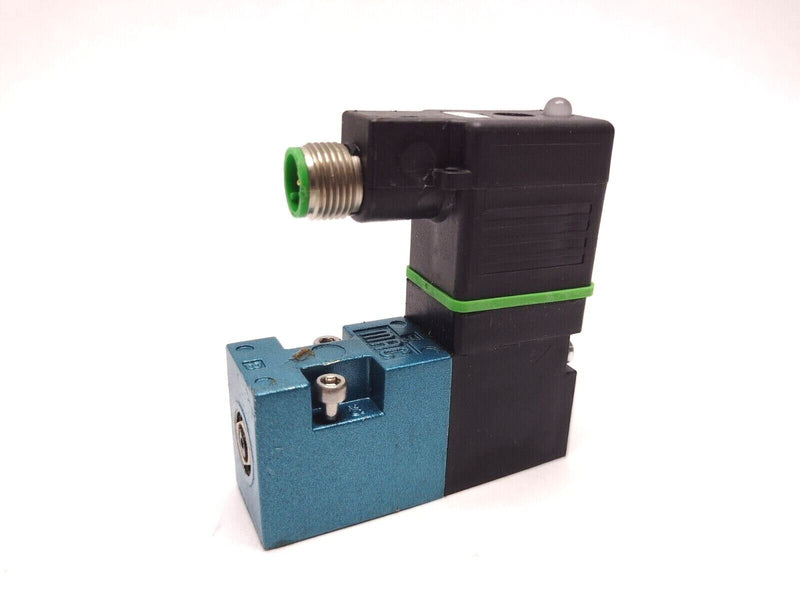 Mac Valves 45A-L00-DDAJ-1JM 24VDC Solenoid Valve with MURR 7000-42081 Connector - Maverick Industrial Sales