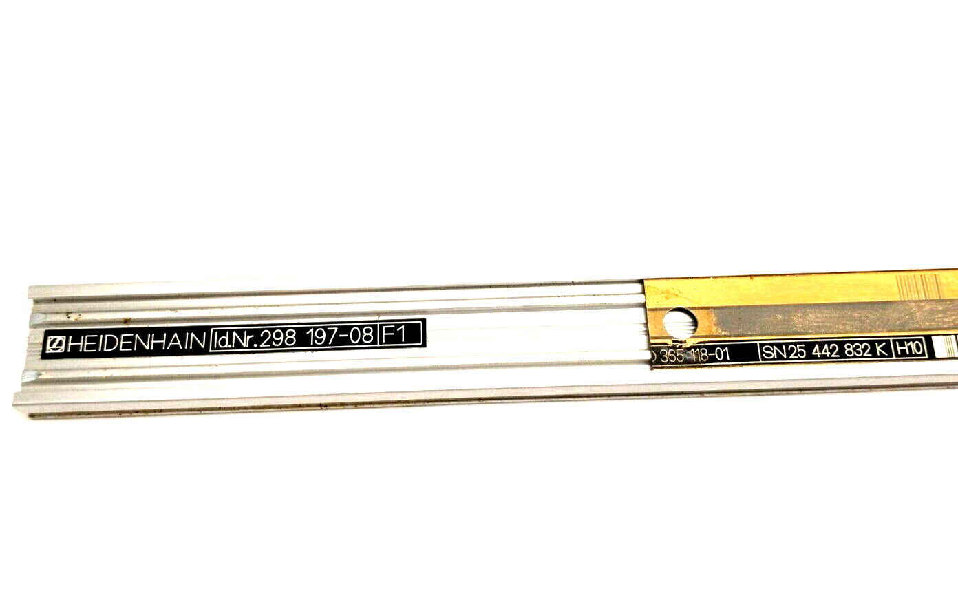 Heidenhain ID 298 197-08 Linear Encoder Scale ID 365 118-01 620mm Length, F1 H10 - Maverick Industrial Sales