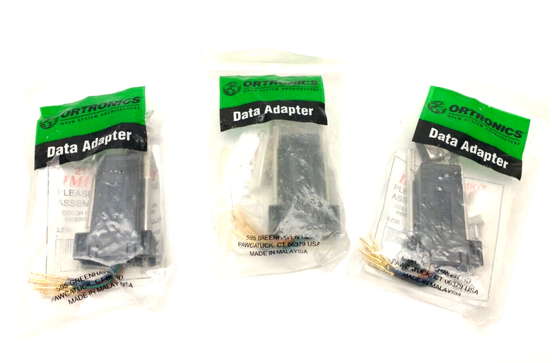 Ortronics OR-21109DA8MKIT DA DB09/M SP8C Data Adapter DB9 To RJ45 LOT OF 3 - Maverick Industrial Sales