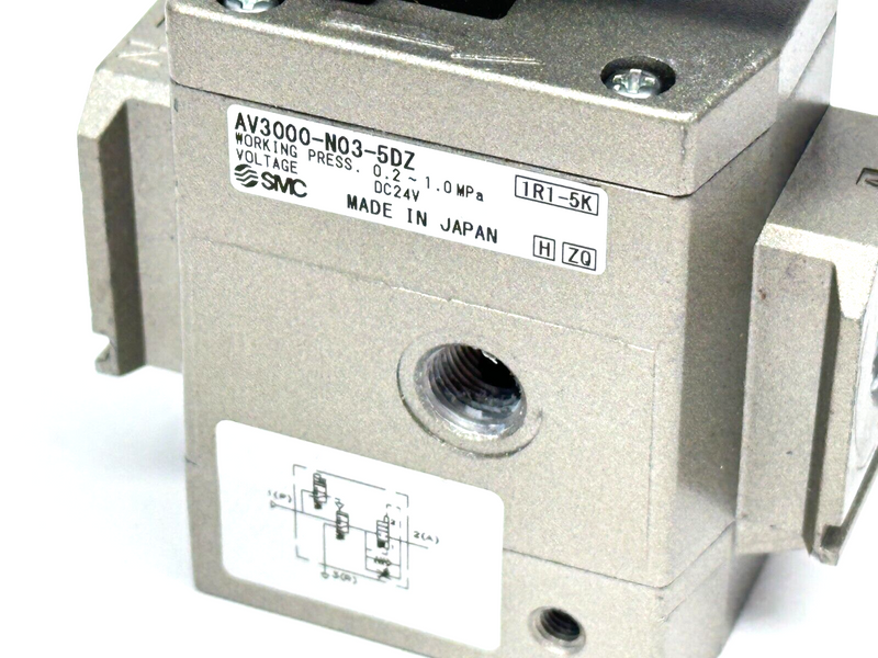 SMC AV3000-N03-5DZ Pneumatic Soft Start Valve 0.2-1.0MPa 24VDC - Maverick Industrial Sales