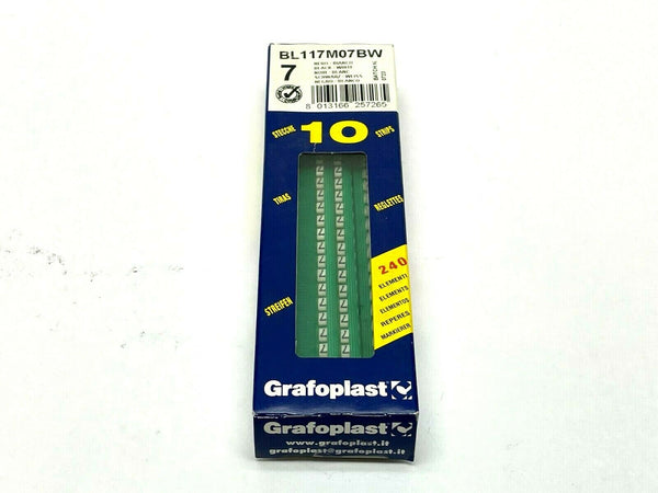 Grafoplast BL117M07BW Wiremarker Strips PKG OF 10 - Maverick Industrial Sales