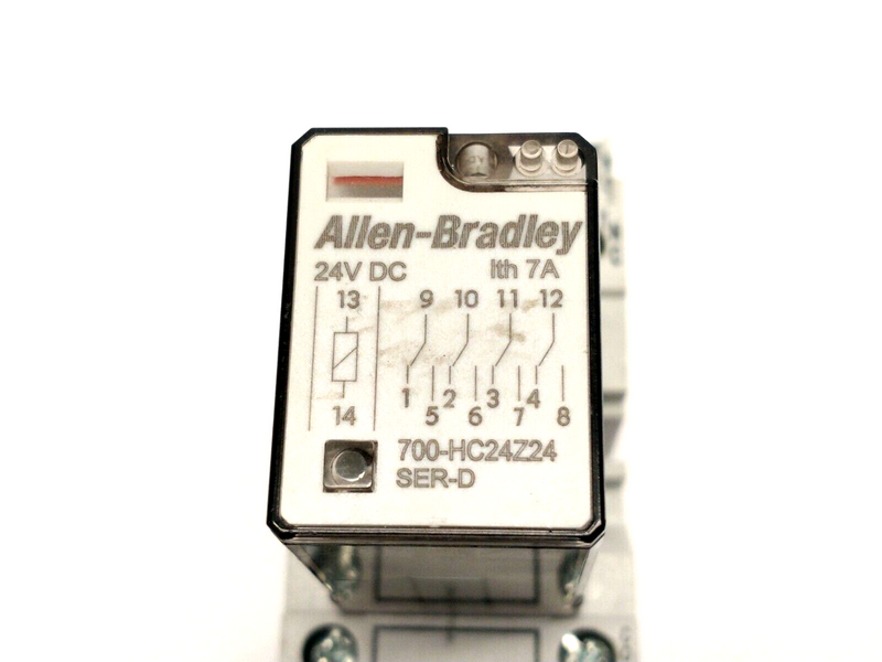 Allen Bradley 700-HC24Z24 Ser. D GP Ice Cube Relay 24VDC & 700-HN103 Ser. C Base - Maverick Industrial Sales