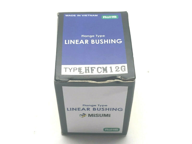 MiSUMi LHFCM12G Flanged Linear Bushing OD 21mm Shaft Diameter 12mm OAL 30mm - Maverick Industrial Sales