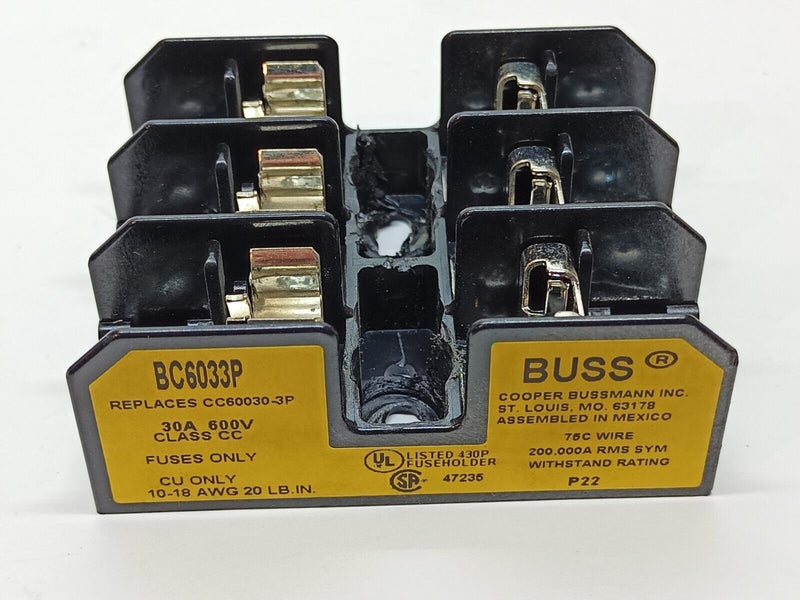 Bussmann Fuse Holders H60030-2C H25060-1C H25030-1C H25030-2C BC6033P LOT OF 5 - Maverick Industrial Sales