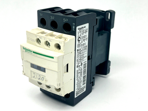 Schneider Electric LC1D25G7 Magnetic Contactor 40A 120V 3-Pole w/ Cover - Maverick Industrial Sales