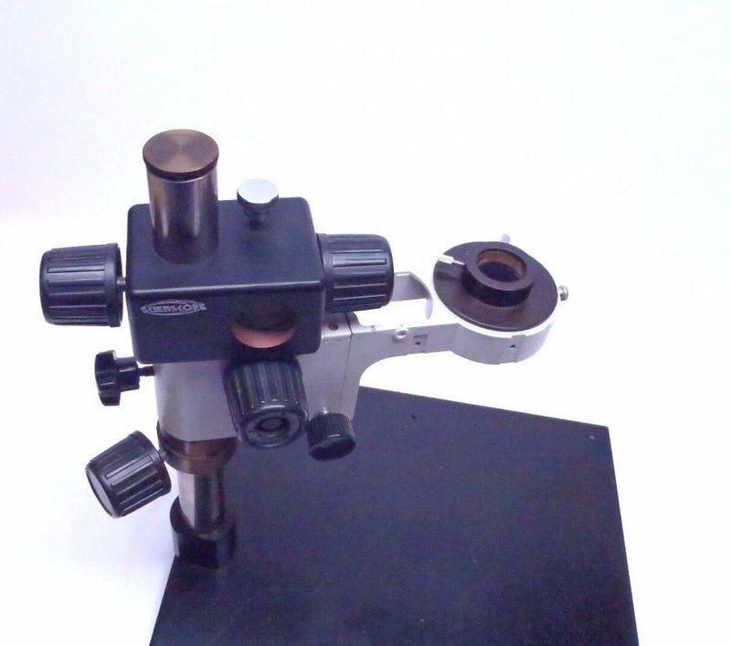 Scienscope Microscope Boom Stand 15"X16" w/ Focus Mount & Microscope Ring Mount - Maverick Industrial Sales