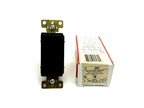 Pass & Seymour 2621 Single Pole Decorator Switch Brown 20A 120/277V Grounded - Maverick Industrial Sales