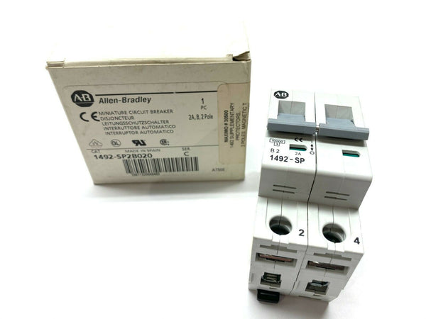 Allen Bradley 1492-SP2B020 Miniature Circuit Breaker 2A, 2 Pole Ser. C - Maverick Industrial Sales