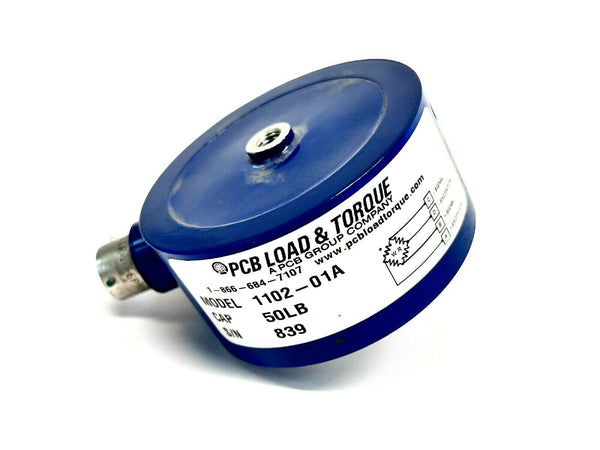 PCB Load & Torque 1102-01A Canister Load Cell 50lb PT02E-10-6P Connector - Maverick Industrial Sales