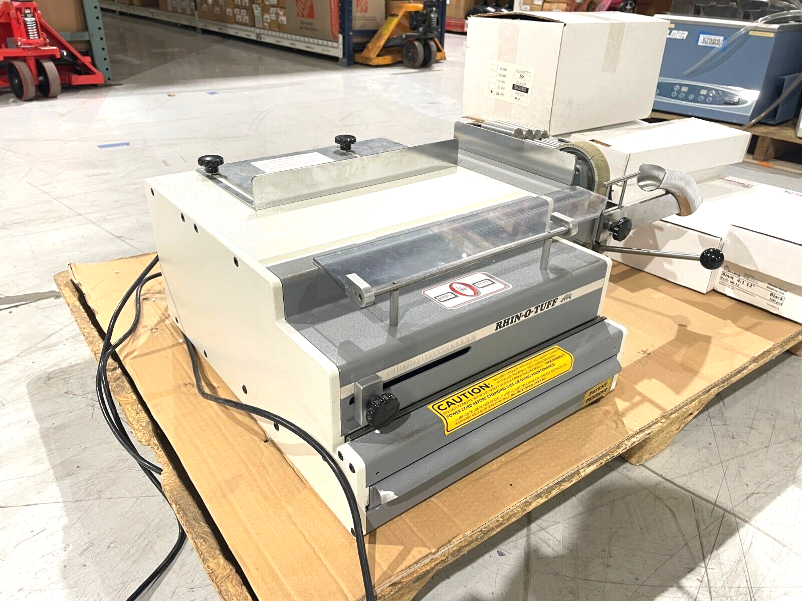 Rhin-O-Tuff Binding Machine, PMP 1000 XDC, PMC 3300, Foot Pedal, Spiral Binder - Maverick Industrial Sales