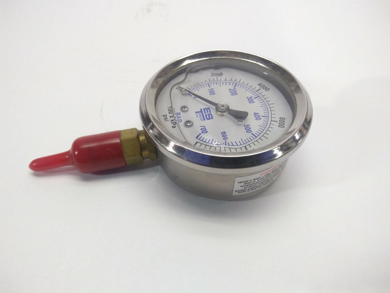 EST Group 10000 PSI Pressure Gauge 100 X kPa psi 0 - 700 BAR - Maverick Industrial Sales