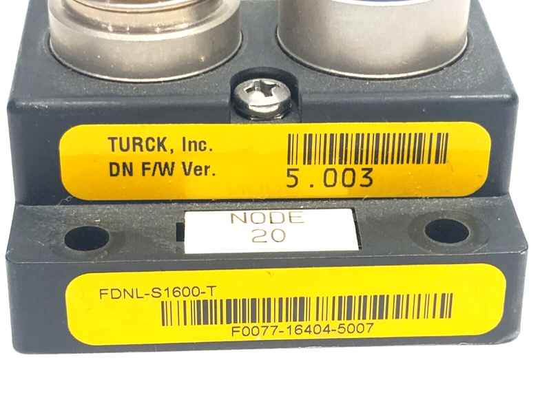 Turck FDNL-S1600-T I/O Module For DeviceNet Fieldbus 16 Digital PNP Inputs F0077 - Maverick Industrial Sales