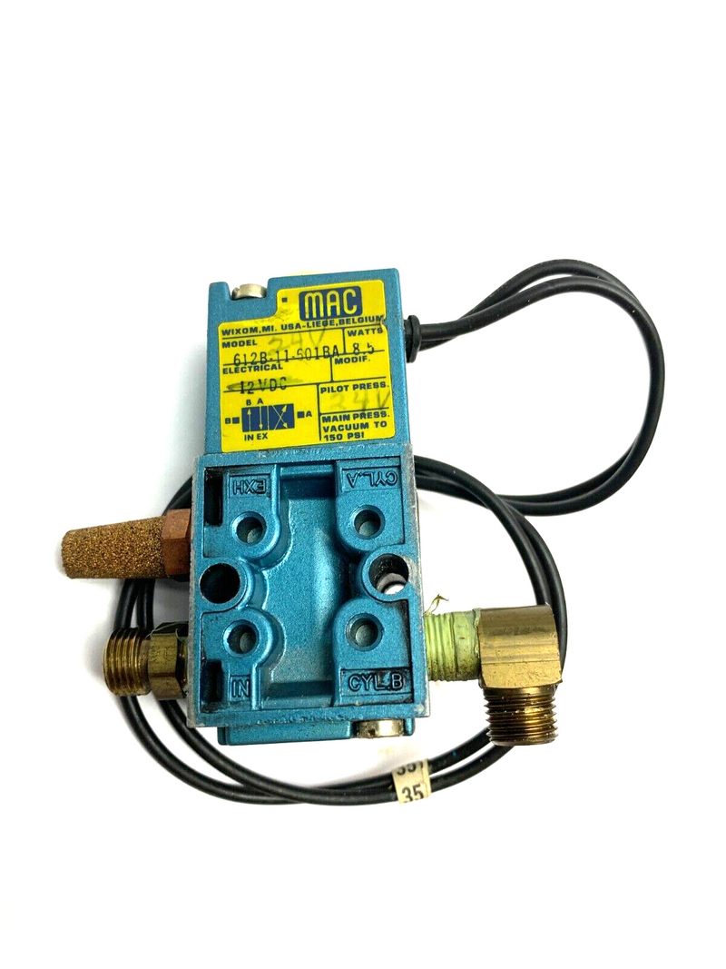 MAC Valves 612B-11-601BA 4-Way Solenoid Valve 24VDC 8.5W WITH BOX - Maverick Industrial Sales