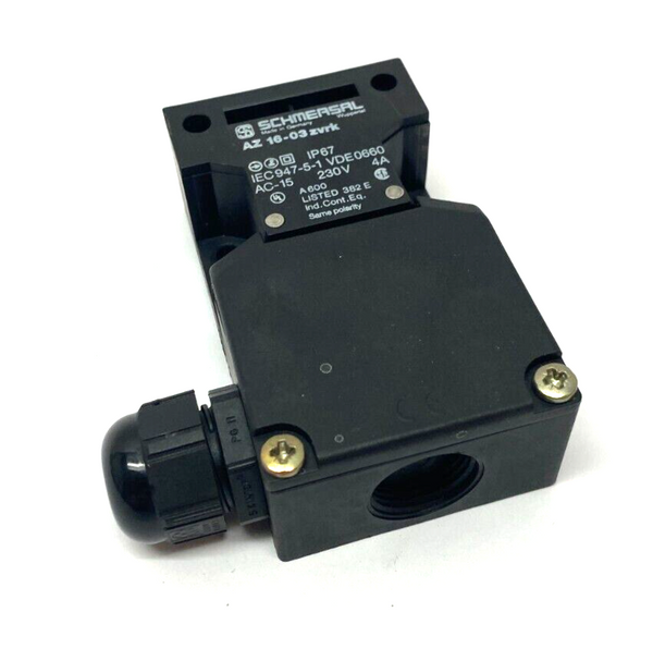 Schmersal AZ16-03zvrk Safety Interlock Switch Keyed Glass Fibre LEFT EXIT - Maverick Industrial Sales