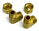 Brass Elbow Compression Fitting 8mm OD Tube to 7/16-20 NPT Male Thread LOT OF 2 - Maverick Industrial Sales