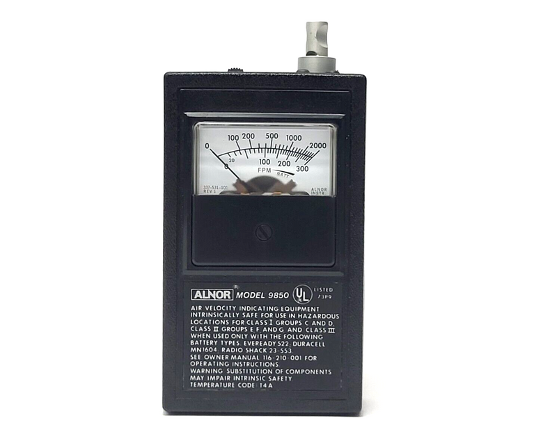 ALNOR 9850 Thermo-Anenometer Air Velocity Indicating Equipment - Maverick Industrial Sales