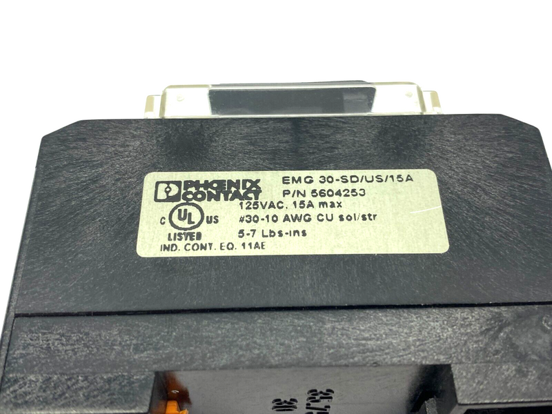 Phoenix Contact EMG 30-SD/US/15A Electrical Rail Receptacle 125VAC 15A 5604253 - Maverick Industrial Sales