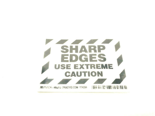 Brady 86213 "SHARP EDGES USE EXTREME CAUTION" 3.5x5In Labels 5 PACK - Maverick Industrial Sales