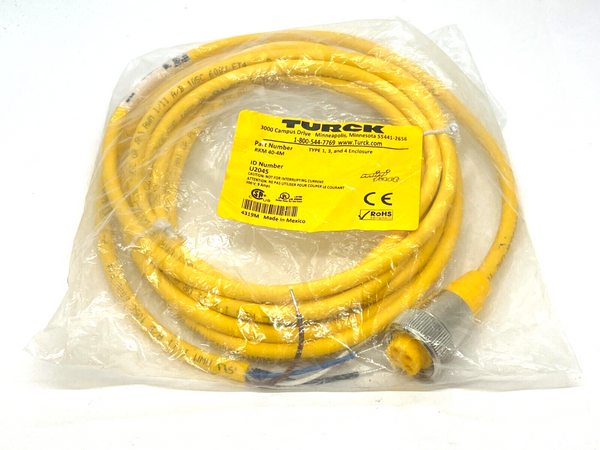 Turck RKM 40-4M Minifast Cordset Female 7/8 UN Connector 4-Pin 4m U2045 - Maverick Industrial Sales