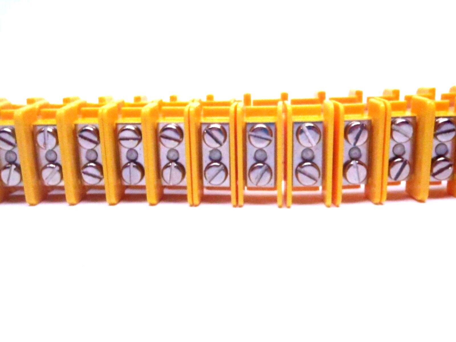 AMP 1-604152-1 Flexi-Block *8 Terminal Blocks Brass Screws 597-2 600V LOT OF 52 - Maverick Industrial Sales
