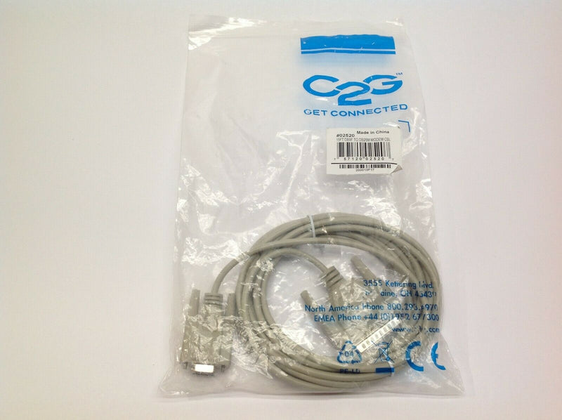 C2G 02520 Serial RS232 Modem Cable DB9 Female to DB25 Male 15’ - Maverick Industrial Sales