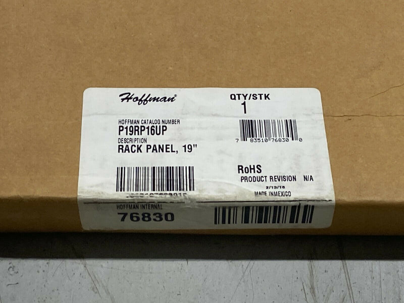 Hoffman P19RP16UP Rack Panel Steel Light Gray 28" x 19" 76830 - Maverick Industrial Sales