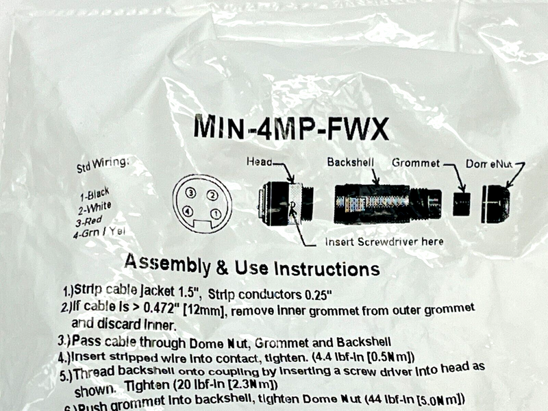 Mencom MIN-4MP-FWX Field Wireable Sensor Plug - Maverick Industrial Sales