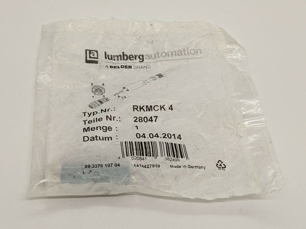 Lumberg Automation RKMCK 4 Circular M8 Socket 4 Position Screw Terminal 28047 - Maverick Industrial Sales
