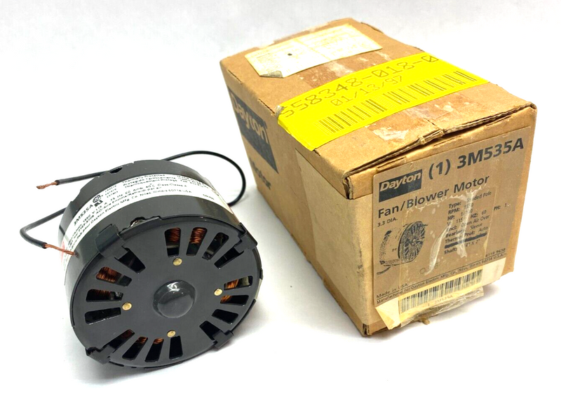 Dayton 3M535A Fan/Blower Motor Single-Phase Shaded Pole Open Air-Over 1/100 HP - Maverick Industrial Sales