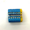 Entrelec M 4/6 5116 Terminal Block 4mm 600V 25A Six Blue One Yellow LOT OF 7 - Maverick Industrial Sales