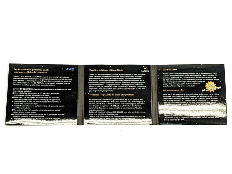 Varian CP-SCANVIEW Version 5.0 CD-ROM Year 2000 GC & HPLC Applications - Maverick Industrial Sales
