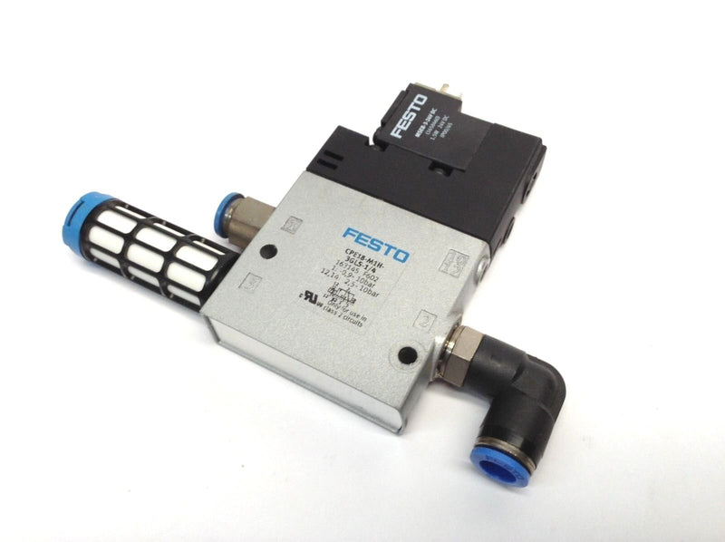 Festo CPE18-M1H-3GLS-1/4 Solenoid Valve w/ MSEB-3-24V DC - Maverick Industrial Sales